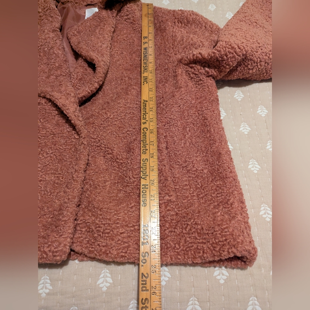 LC Lauren Conrad Pink Teddy Jacket coat xxl - Picture 7 of 10